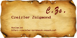Czeizler Zsigmond névjegykártya